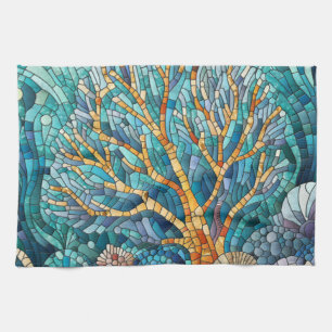 Linge De Cuisine L'art mosaïque du récif corallien
