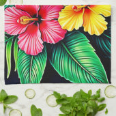 Linge De Cuisine L'art tropical des Hibiscus (Plié)