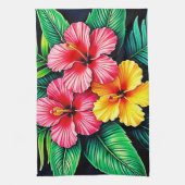 Linge De Cuisine L'art tropical des Hibiscus (Vertical)