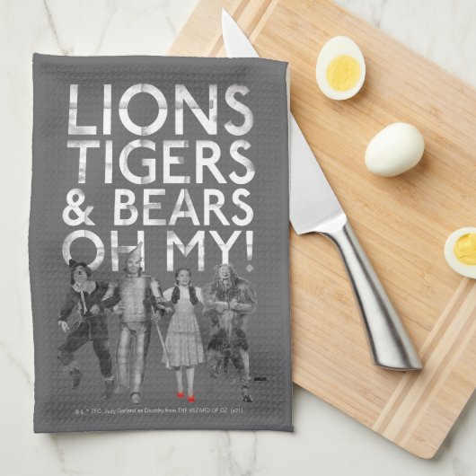 Linge De Cuisine L'Assistant D'Oz™ | Lions Tigers & Ours Oh My! (Quart Plié)