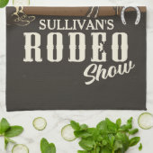 Linge De Cuisine Lasso Roping Roundup ADD NAME Western Rodeo Show (Plié)