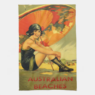 Linge De Cuisine L'Australien vintage échoue l'affiche
