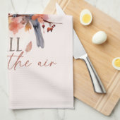 Linge De Cuisine L'Automne Est Dans L'Air - Beaux Oiseaux Et Feuill (Quart Plié)