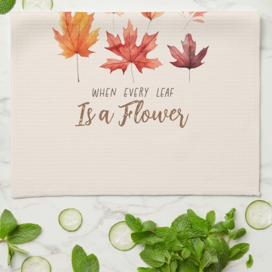 Linge De Cuisine L'automne est le deuxième printemps - Feuilles d'a (Plié)