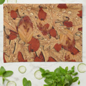 Linge De Cuisine L'automne humide quitte Thanksgiving (Plié)