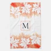 Linge De Cuisine Lavage et monogramme de l'aquarelle de la feuille  (Vertical)