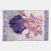 Linge De Cuisine Lavande d'Aquarelle violet Iris Fleur Florale (Horizontal)