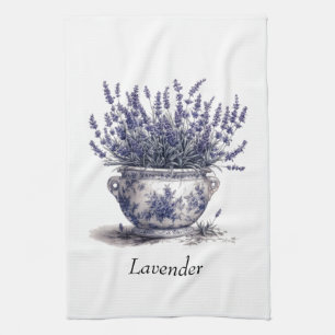 Linge De Cuisine Lavande en bleu de Delft