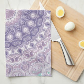 Linge De Cuisine Lavande et Lilac Mandala Motif (Quart Plié)