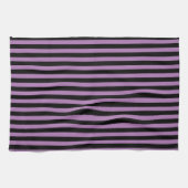 Linge De Cuisine Lavande moderne violet et bandes verticales noires (Horizontal)
