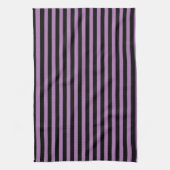 Linge De Cuisine Lavande moderne violet et bandes verticales noires (Vertical)