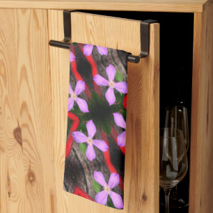 Linge De Cuisine Lavande simple Clematis Fleur Abstrait Motif