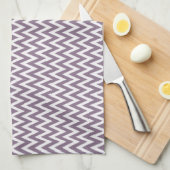 Linge De Cuisine Lavender Elegant Chevron Design (Quart Plié)