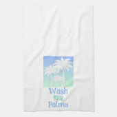 Linge De Cuisine Lavez Tropical Votre Palm Tree Beach Bleu Vert (Vertical)
