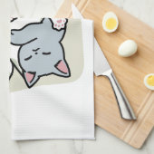 Linge De Cuisine Laze Furr Days - Cute Lazy Cats Design (Quart Plié)