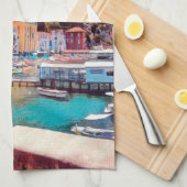 Linge De Cuisine ldp SORRENTO - panorama - plage - (Quart Plié)