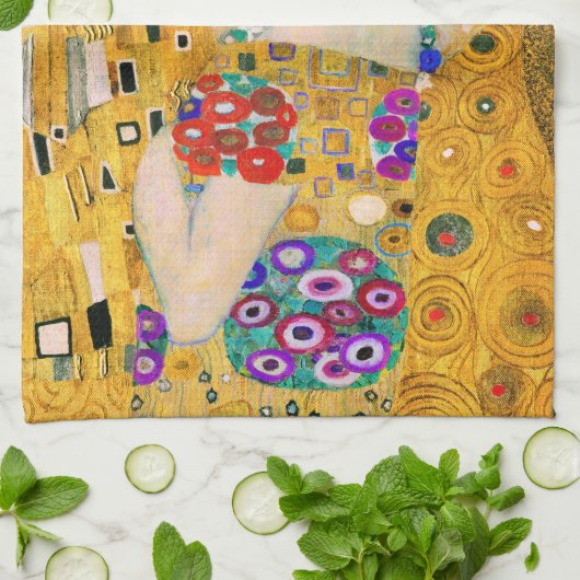Linge De Cuisine Le Baiser de Gustav Klimt (Plié)