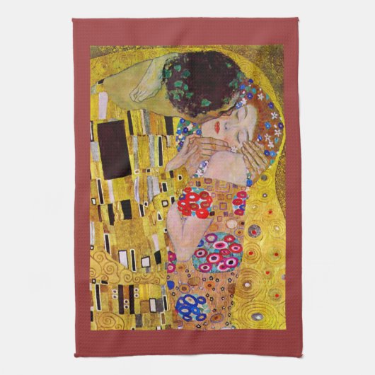 Linge De Cuisine Le baiser par Gustav Klimt (Vertical)