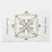 Linge De Cuisine Le baroque d'or. Nom (Horizontal)