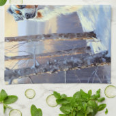 Linge De Cuisine Le Berger Australien Laisser Neige Noël (Plié)