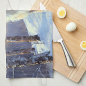 Linge De Cuisine Le Berger Australien Laisser Neige Noël (Quart Plié)