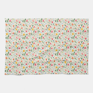 Linge De Cuisine Le Bonheur Est De Tenir Des Fleurs Dans Les Deux M