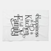 Linge De Cuisine Le bonheur est une cuisine familiale. (Horizontal)