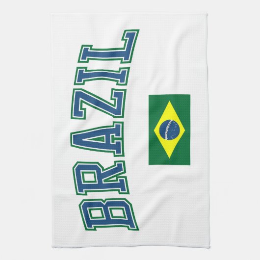 Linge De Cuisine Le Brésil + Drapeau (Vertical)