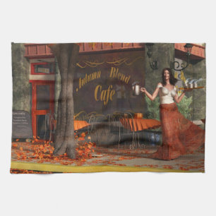 Linge De Cuisine Le café de rôti d'automne