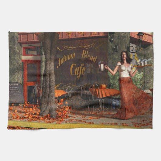Linge De Cuisine Le café de rôti d'automne (Horizontal)