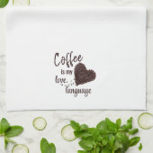 Linge De Cuisine Le café est ma langue d'amour (Plié)