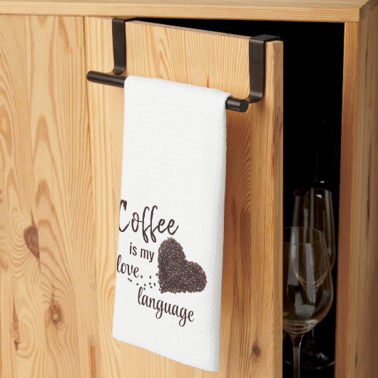 Linge De Cuisine Le café est ma langue d'amour (Pliage en tiers)