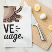 Linge De Cuisine Le café est mon (Quart Plié)