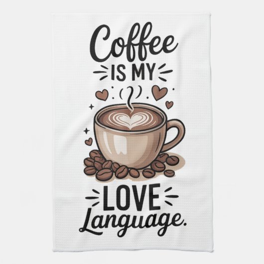 Linge De Cuisine Le café est mon (Vertical)