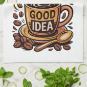 Linge De Cuisine Le café est toujours (Plié)