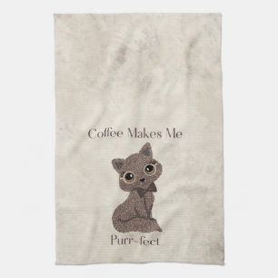 Linge De Cuisine Le café me rend purr-fait- Grain de café-Chat-