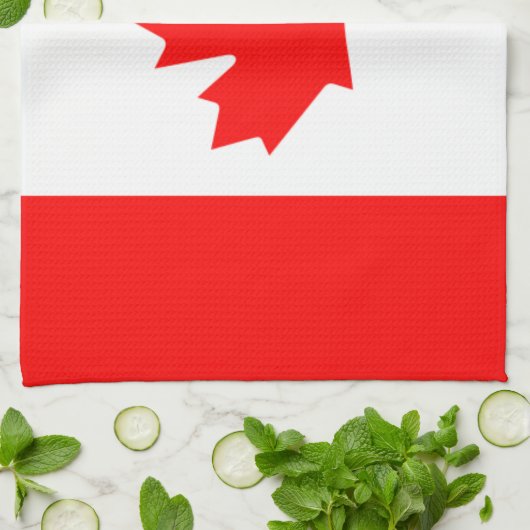 Linge De Cuisine Le Canada - drapeau canadien (Plié)