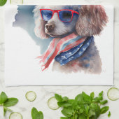 Linge De Cuisine Le caniche patriotique (Plié)