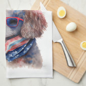 Linge De Cuisine Le caniche patriotique (Quart Plié)