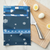 Linge De Cuisine Le casse-noix dans le bleu (Quart Plié)