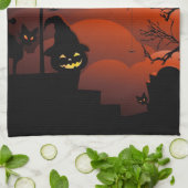 Linge De Cuisine Le cauchemar de la lune sanglante d'Halloween (Plié)