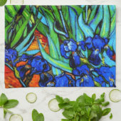 Linge De Cuisine Le célèbre tableau de Van Gogh, Irises, (Plié)