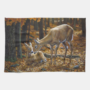 Linge De Cuisine Le cerf de Virginie - automne