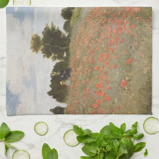 Linge De Cuisine Le champ de pavot de Monet (Plié)