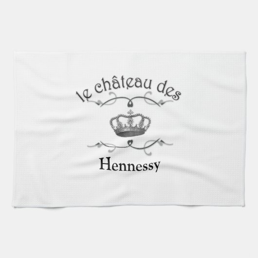 Linge De Cuisine le chateau des VOTRE NOM v.2 (Horizontal)