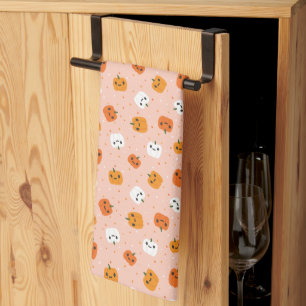 Linge De Cuisine Le Citrouille Cute Kawaii fait face au Motif
