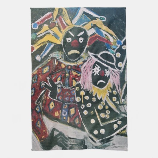 LINGE DE CUISINE LE CLOWN ET LE BOUFFON (Vertical)
