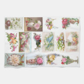 Linge De Cuisine Le commerce 14 victorien floral carde le collage (Horizontal)
