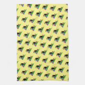 Linge De Cuisine Le Conversation Noir Avec Noël Arbre (Vertical)