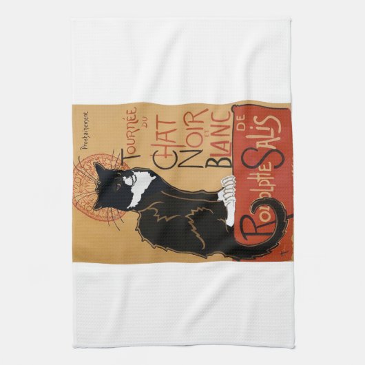 Linge De Cuisine Le Conversation Noir et Blanc (Vertical)